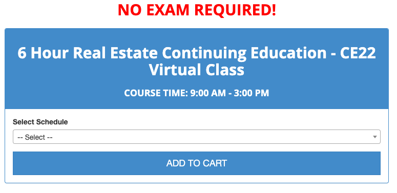 Free 6 Hour Real Estate Class 